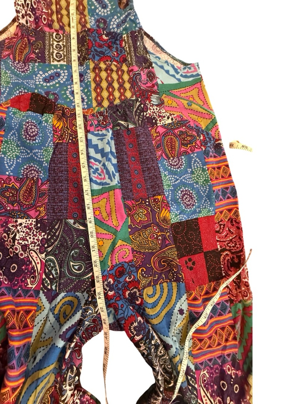 Women’s Boho Patchwork Multicolor Jumpsuit – XL - Picture 13 of 17